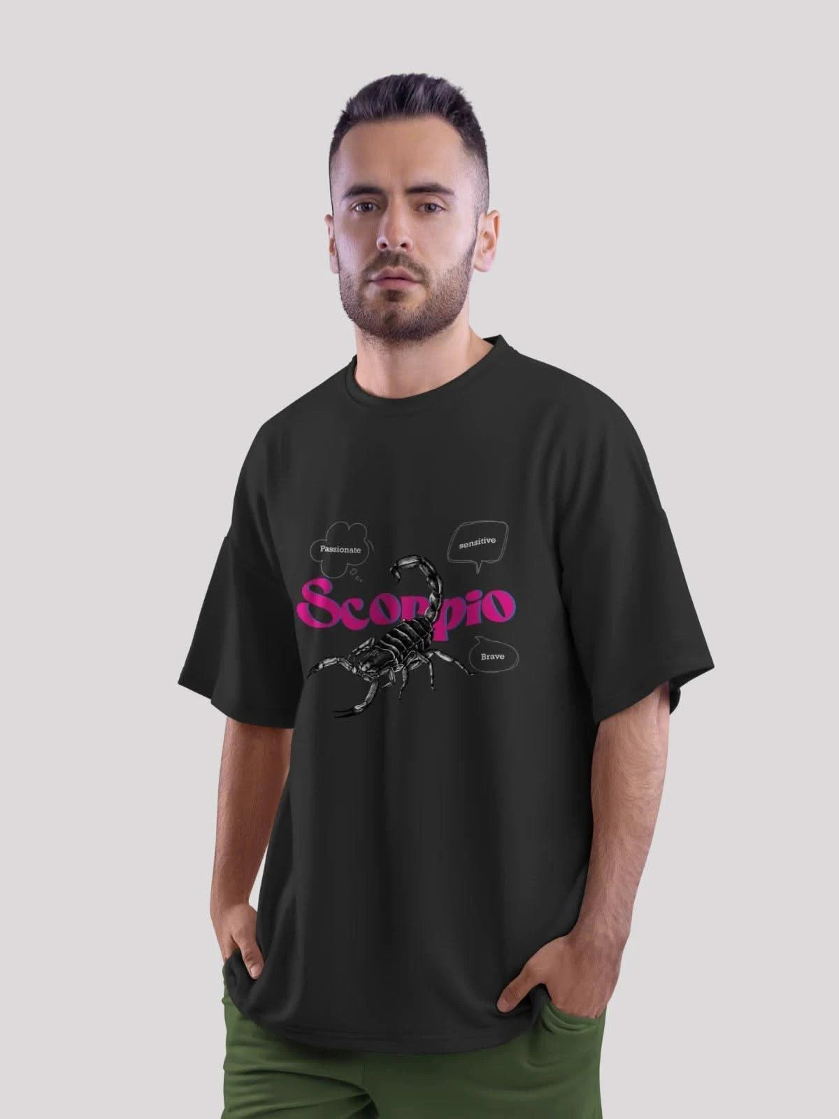 Scorpio Zodiac Unisex Oversize T-Shirt-Black